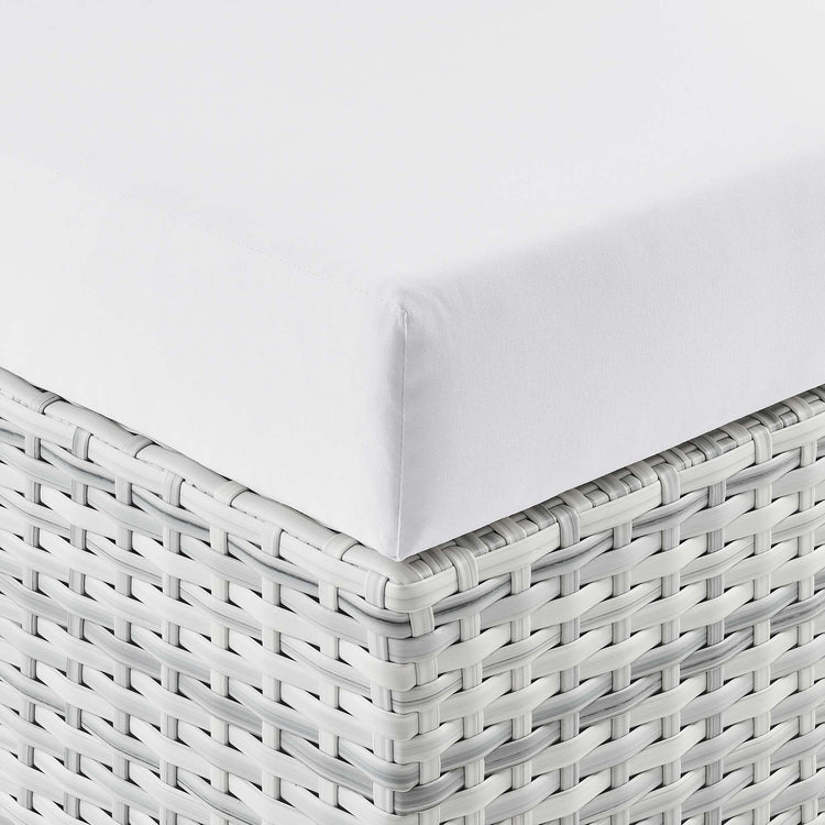 Convene Outdoor Ottoman - Light Gray White