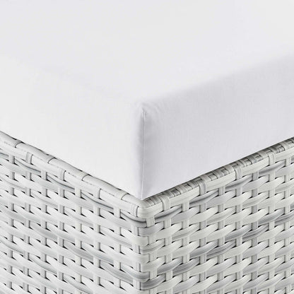 Convene Outdoor Ottoman - Light Gray White