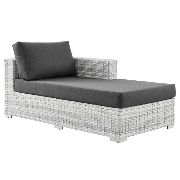 Convene Outdoor Patio Right Chaise - Light Gray Charcoal