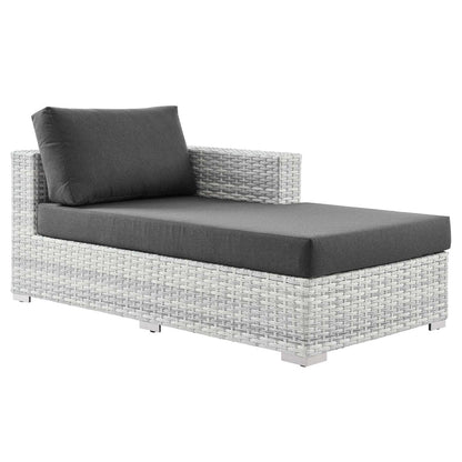 Convene Outdoor Patio Right Chaise - Light Gray Charcoal