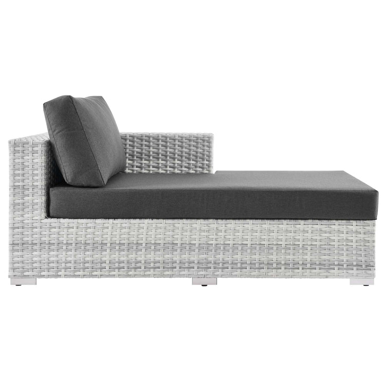 Convene Outdoor Patio Right Chaise - Light Gray Charcoal