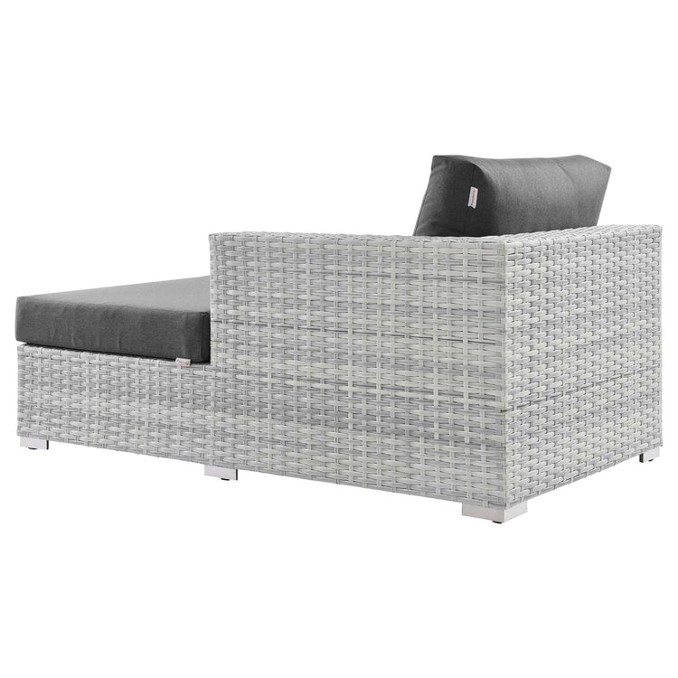 Convene Outdoor Patio Right Chaise - Light Gray Charcoal