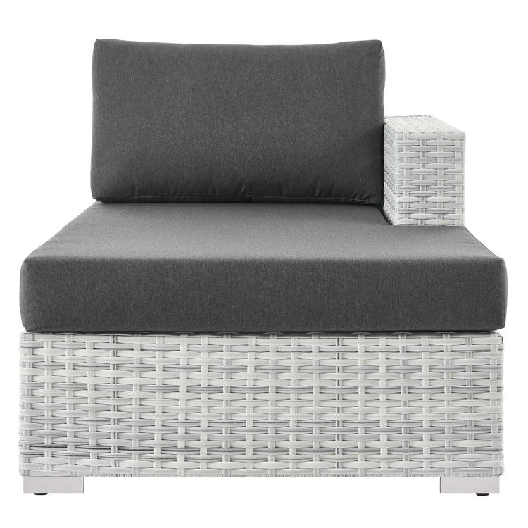 Convene Outdoor Patio Right Chaise - Light Gray Charcoal