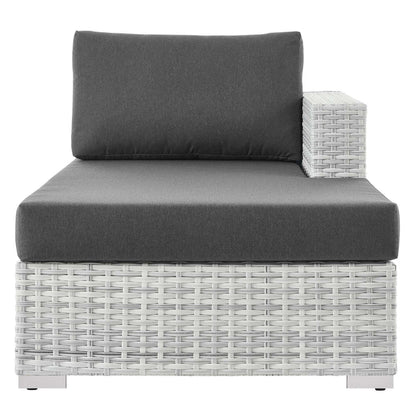 Convene Outdoor Patio Right Chaise - Light Gray Charcoal