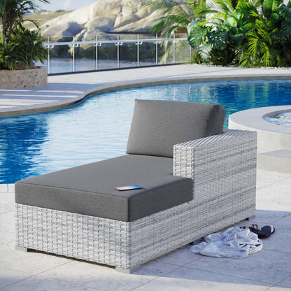 Convene Outdoor Patio Right Chaise - Light Gray Charcoal