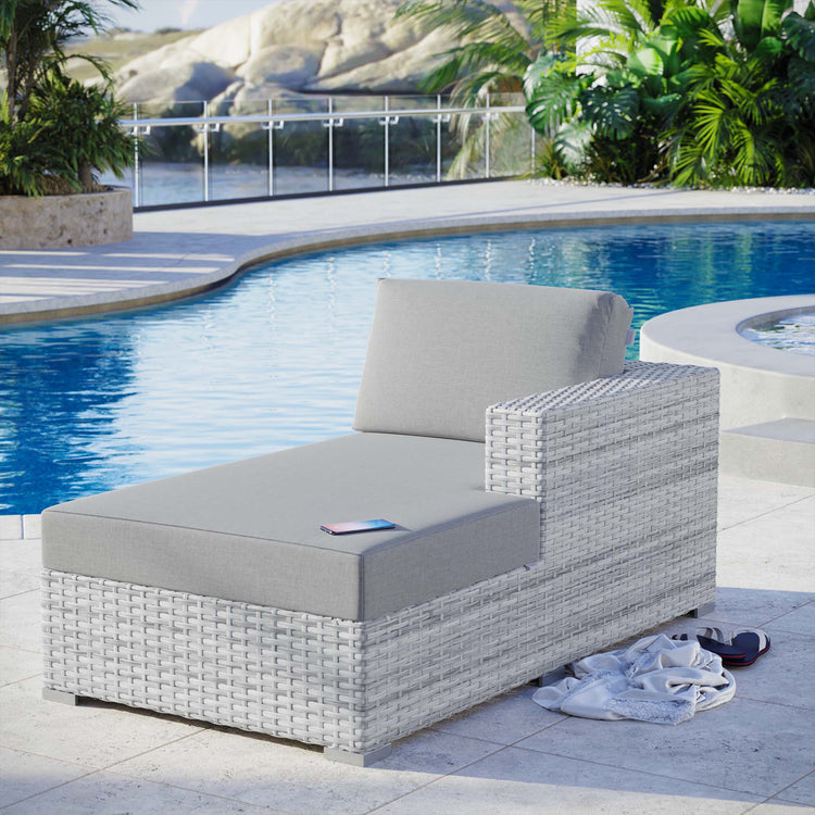 Convene Outdoor Patio Right Chaise - Light Gray Gray