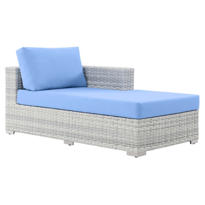 Convene Outdoor Patio Right Chaise - Light Gray Light Blue