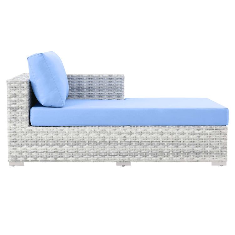 Convene Outdoor Patio Right Chaise - Light Gray Light Blue