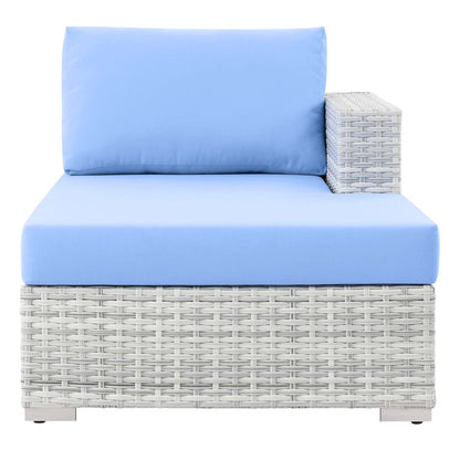 Convene Outdoor Patio Right Chaise - Light Gray Light Blue