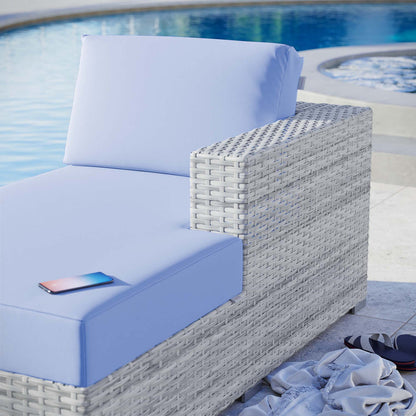 Convene Outdoor Patio Right Chaise - Light Gray Light Blue