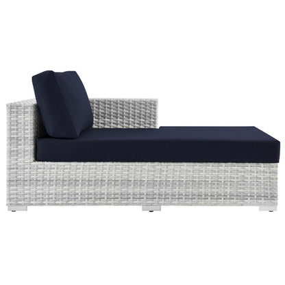 Convene Outdoor Patio Right Chaise - Light Gray Navy