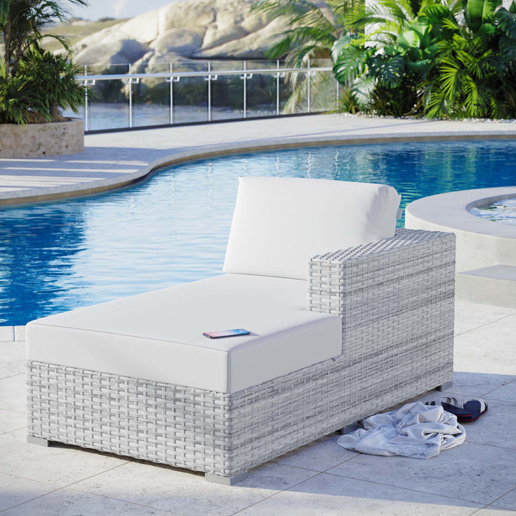 Convene Outdoor Patio Right Chaise - Light Gray White