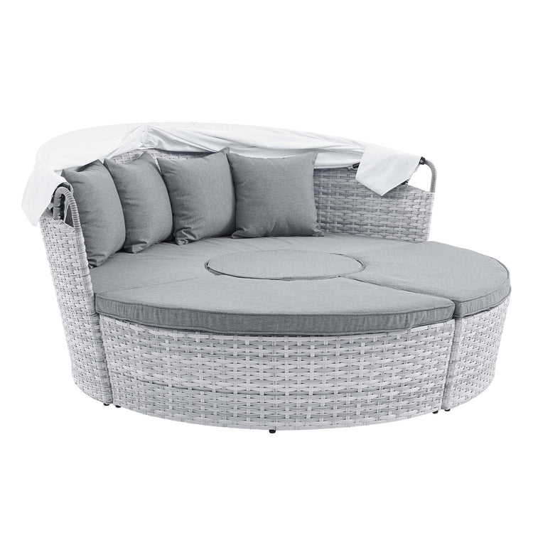Scottsdale Canopy Outdoor Patio Daybed - Light Gray Gray