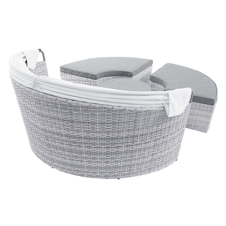 Scottsdale Canopy Outdoor Patio Daybed - Light Gray Gray
