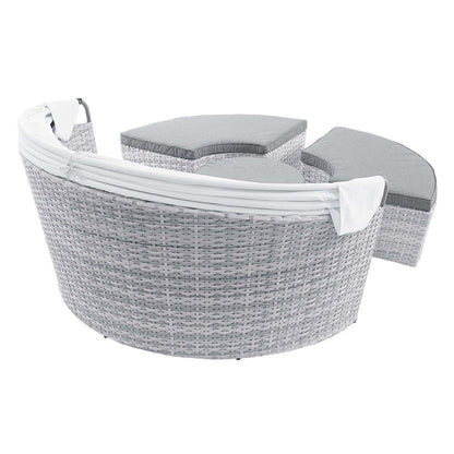 Scottsdale Canopy Outdoor Patio Daybed - Light Gray Gray