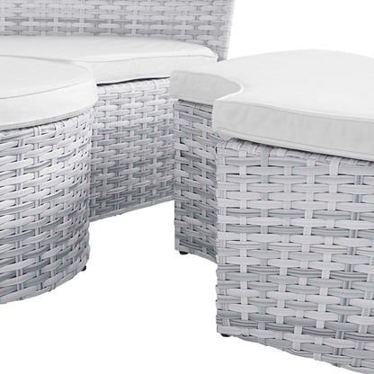 Scottsdale Canopy Outdoor Patio Daybed - Light Gray White