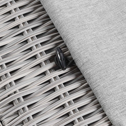 Conway Outdoor Patio Wicker Rattan Ottoman - Light Gray Gray