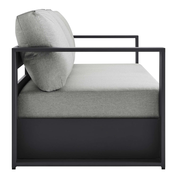 Tahoe 3-Piece Outdoor Patio Powder-Coated Aluminum Set - Gray Gray