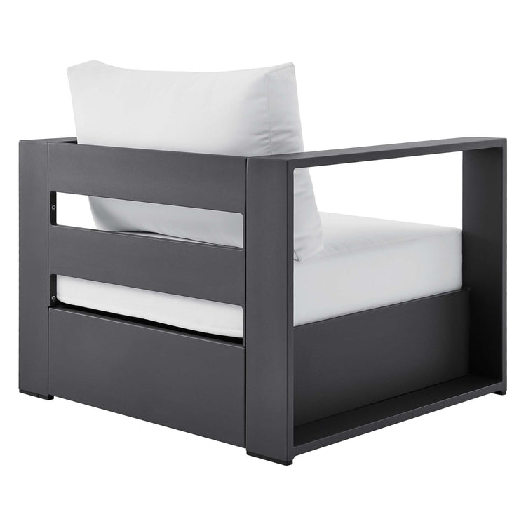 Tahoe 3-Piece Outdoor Patio Powder-Coated Aluminum Set - Gray White