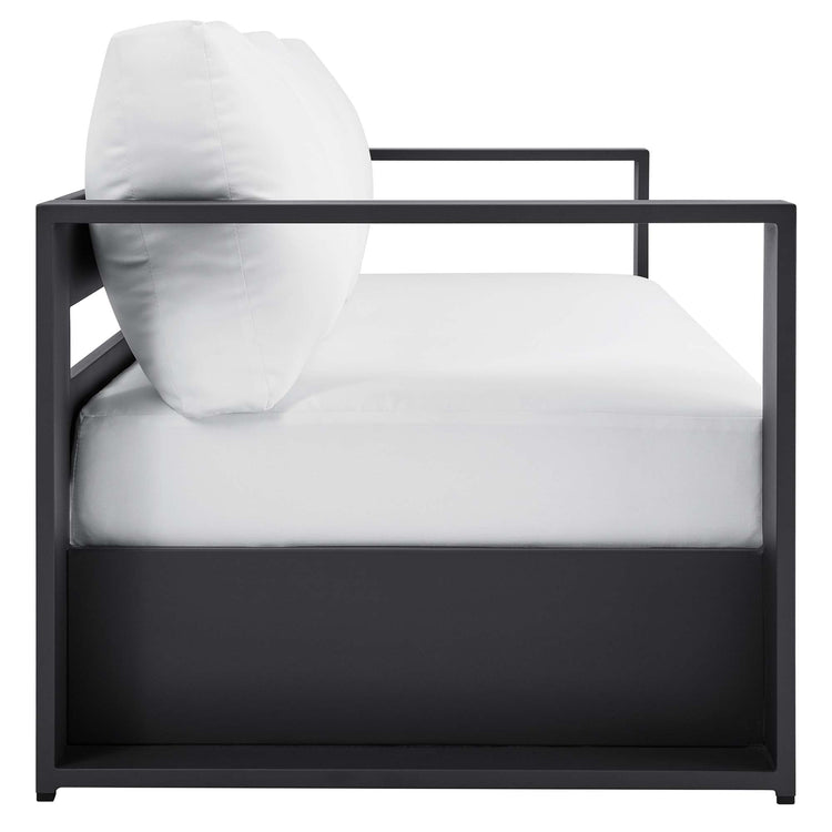 Tahoe 3-Piece Outdoor Patio Powder-Coated Aluminum Set - Gray White