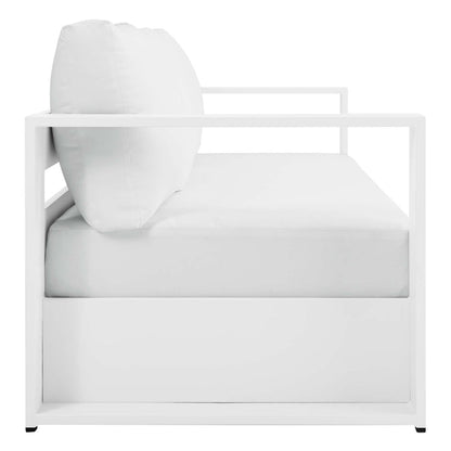 Tahoe 3-Piece Outdoor Patio Powder-Coated Aluminum Set - White White