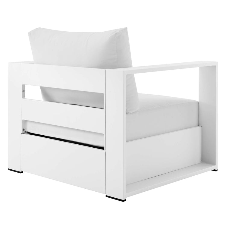 Tahoe 4-Piece Outdoor Patio Powder-Coated Aluminum Set - White White