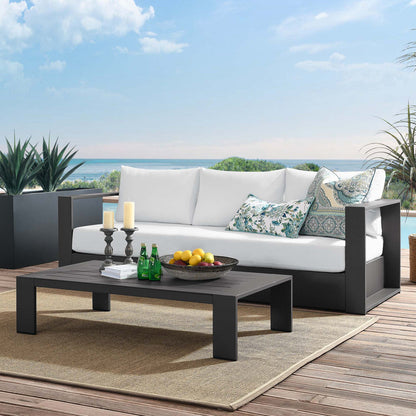 Tahoe 2-Piece Outdoor Patio Powder-Coated Aluminum Set - Gray White