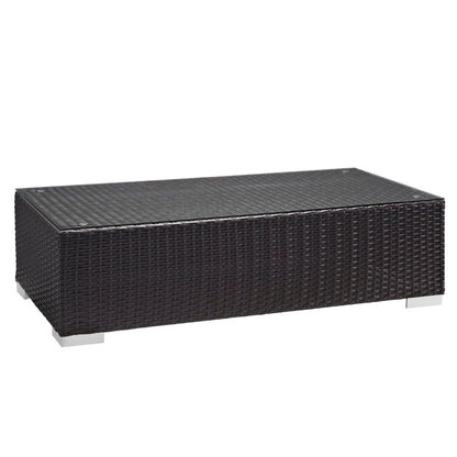 Venice 8 Piece Outdoor Patio Sofa Set - Espresso Red