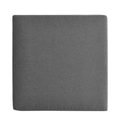 Tahoe Outdoor Patio Powder-Coated Aluminum Ottoman - Gray Charcoal