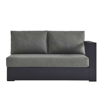Tahoe Outdoor Patio Powder-Coated Aluminum Modular Right-Facing Loveseat - Gray Charcoal