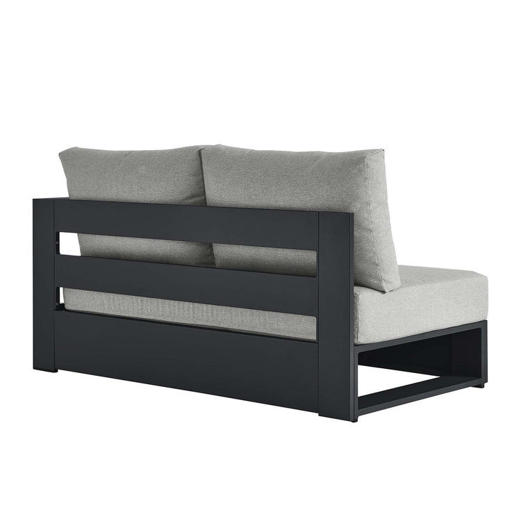 Tahoe Outdoor Patio Powder-Coated Aluminum Modular Right-Facing Loveseat - Gray Gray