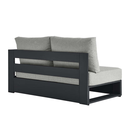 Tahoe Outdoor Patio Powder-Coated Aluminum Modular Right-Facing Loveseat - Gray Gray