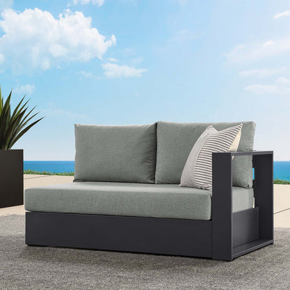 Tahoe Outdoor Patio Powder-Coated Aluminum Modular Right-Facing Loveseat - Gray Gray