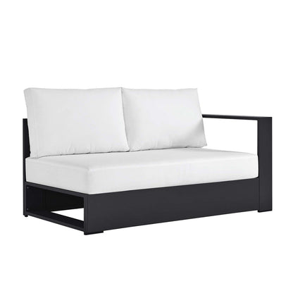Tahoe Outdoor Patio Powder-Coated Aluminum Modular Right-Facing Loveseat - Gray White