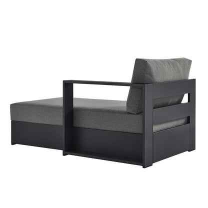 Tahoe Outdoor Patio Powder-Coated Aluminum Modular Right-Facing Chaise Lounge - Gray Charcoal