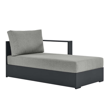 Tahoe Outdoor Patio Powder-Coated Aluminum Modular Right-Facing Chaise Lounge - Gray Gray