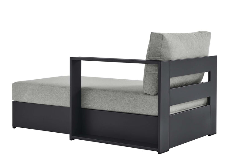 Tahoe Outdoor Patio Powder-Coated Aluminum Modular Right-Facing Chaise Lounge - Gray Gray