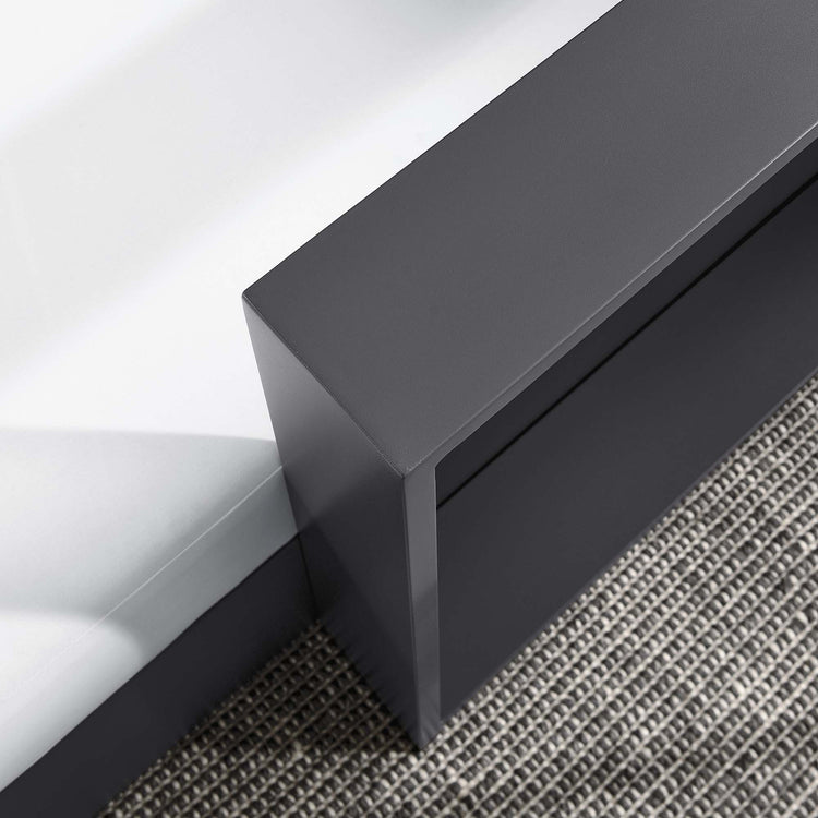 Tahoe Outdoor Patio Powder-Coated Aluminum Modular Right-Facing Chaise Lounge - Gray White