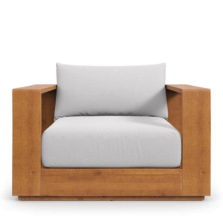 Tahoe 3-Piece Outdoor Patio Acacia Wood Furniture Set - Natural Light Gray