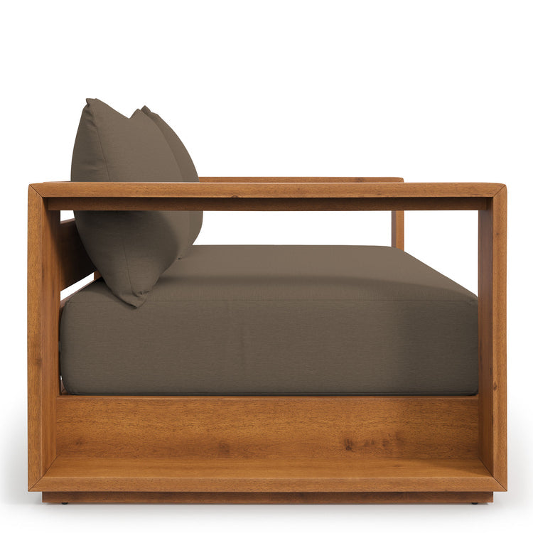 Tahoe Acacia Wood Outdoor Patio Loveseat - Natural Cocoa