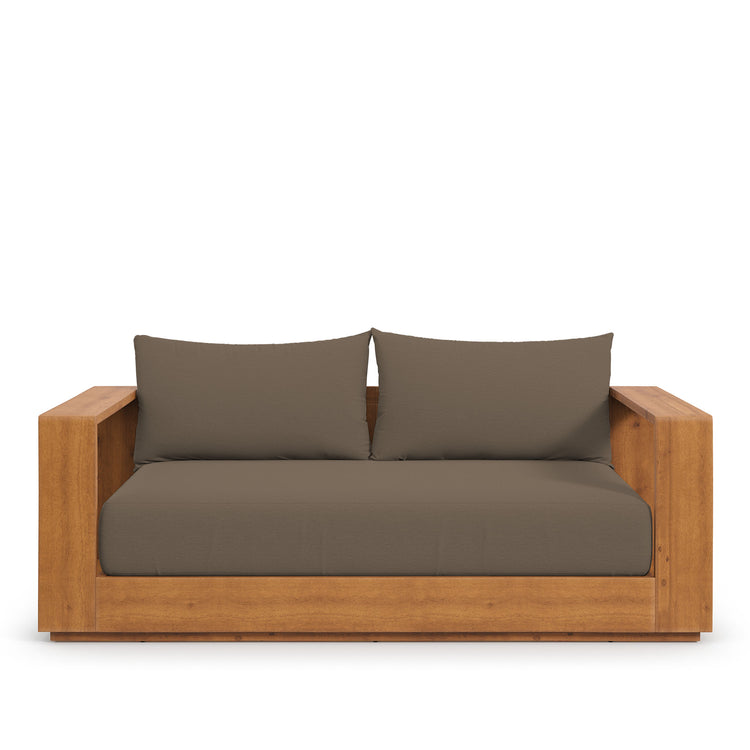 Tahoe Acacia Wood Outdoor Patio Loveseat - Natural Cocoa