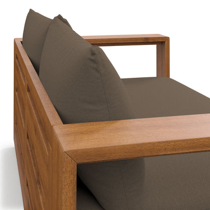 Tahoe Acacia Wood Outdoor Patio Loveseat - Natural Cocoa