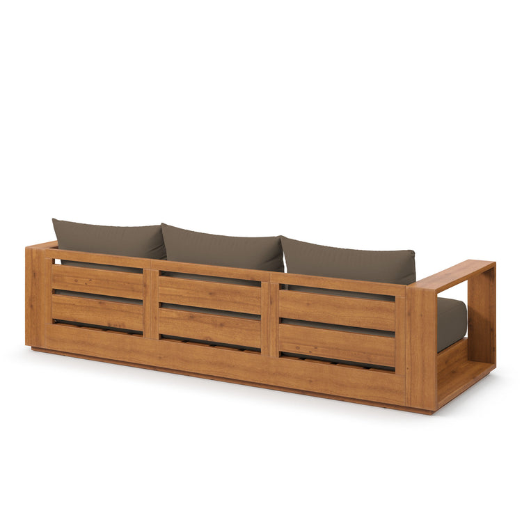 Tahoe Outdoor Patio Acacia Wood Sofa - Natural Cocoa