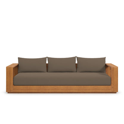 Tahoe Outdoor Patio Acacia Wood Sofa - Natural Cocoa