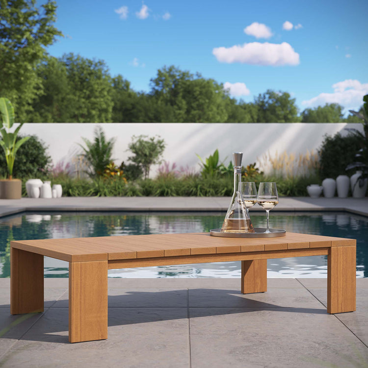 Tahoe Outdoor Patio Acacia Wood Coffee Table - Default Title