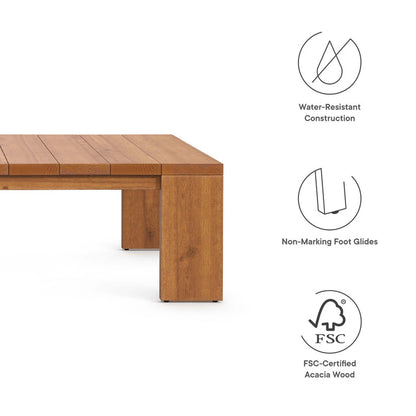 Tahoe Outdoor Patio Acacia Wood Coffee Table - Default Title