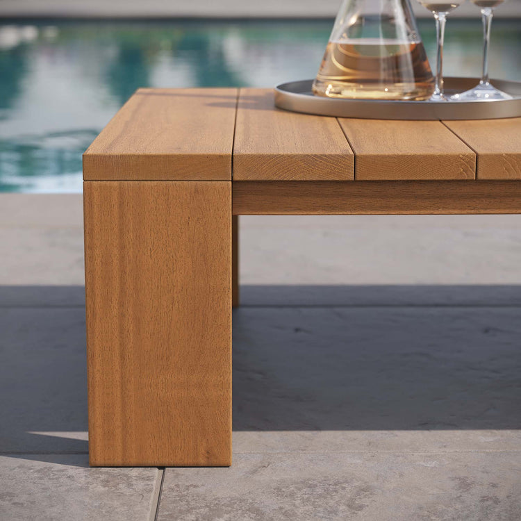 Tahoe Outdoor Patio Acacia Wood Coffee Table - Default Title