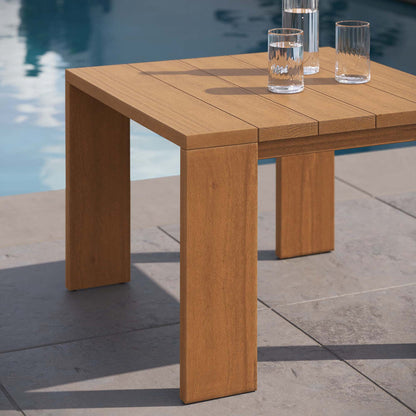 Tahoe Outdoor Patio Acacia Wood Side Table - Default Title