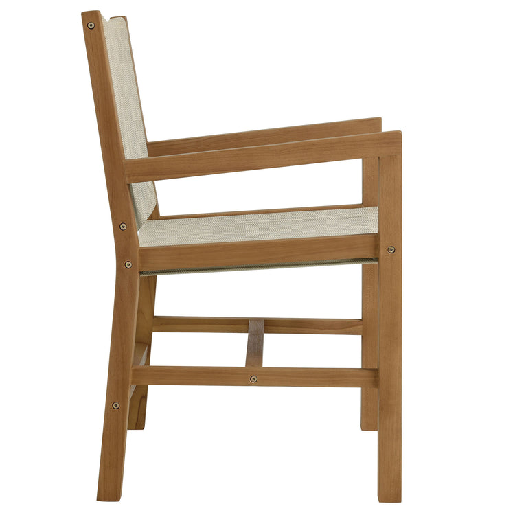 Vienna 7-Piece Outdoor Patio Teak and Rope Dining Set - Natural Natural