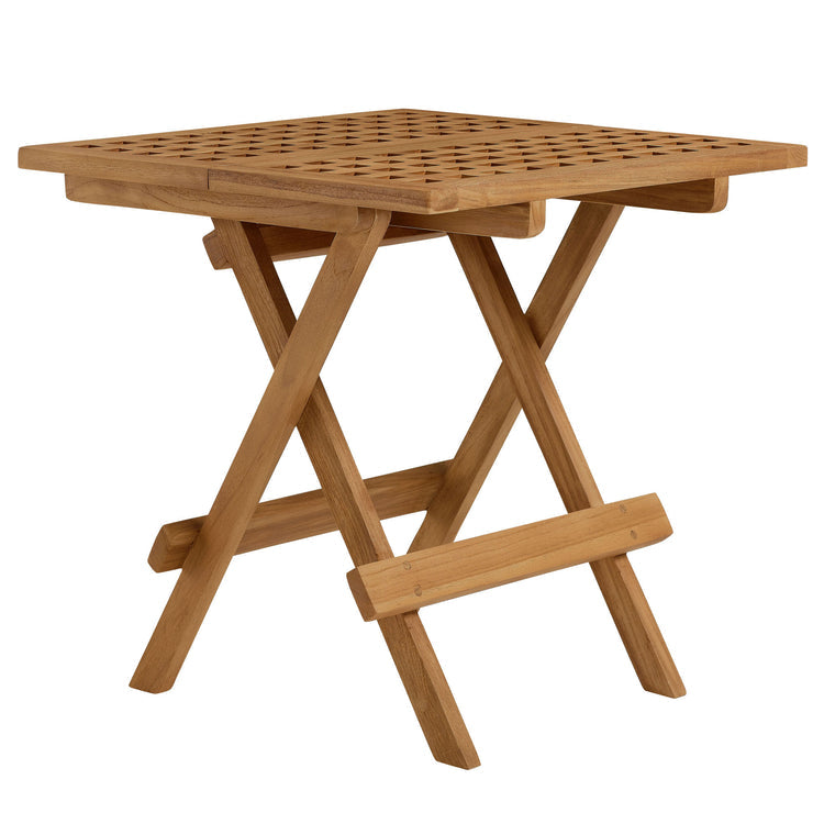 Vienna Outdoor Patio Teak Wood Side Table - Default Title